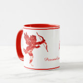 Romantischer Angel Valentine Cupid Cherub personal Tasse (Vorderseite Links)