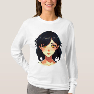 Romantischer Anime-Traum: Blütenhaarige Schönheit T-Shirt
