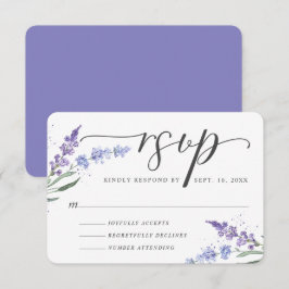 Romantischer Aquarelllavenor RSVP Karte