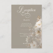 Romantischer ätherischer neutraler Beige-Empfang Begleitkarte (Vorderseite)