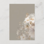 Romantischer ätherischer neutraler Beige-Empfang Begleitkarte (Rückseite)