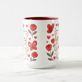 Romantischer Bärenherz-Keramikbecher Tasse (Zentrum)