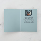 Romantischer Bärenhug traurige einsame Fun Spaß Mi Karte (Innenseite)