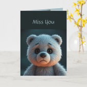 Romantischer Bärenhug traurige einsame Fun Spaß Mi Karte (Gelbe Blume)