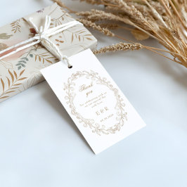 Romantischer Barock Verzierter Rahmen Hochzeit Geschenkanhänger