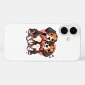 Romantischer Beagle Welpe Liebe Illustration Case-Mate iPhone Hülle (Rückseite (Horizontal))