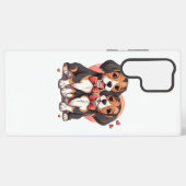 Romantischer Beagle Welpe Liebe Illustration Samsung Galaxy Hülle (Rückseite (Horizontal))