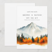 Romantischer Berg Save The Date (Vorne/Hinten)