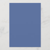 Romantischer blauer Blumenkranz Hochzeits-Zeitplan Programm (Rückseite)