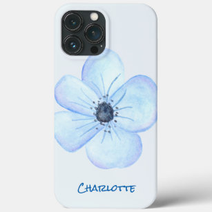 Romantischer blauer Blumewatercolor-individueller Case-Mate iPhone Hülle