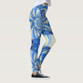 Romantischer, blauer Himmel und weiße Orchideen Leggings (Rechts)