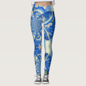 Romantischer, blauer Himmel und weiße Orchideen Leggings (Vorderseite)