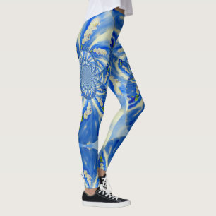 Romantischer, blauer Himmel und weiße Orchideen Leggings