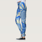 Romantischer, blauer Himmel und weiße Orchideen Leggings (Links)