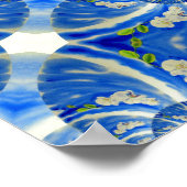 Romantischer, blauer Himmel und weiße Orchideen Poster (Ecke)