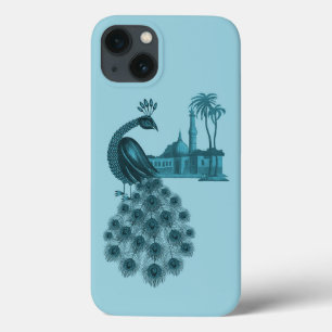 Romantischer blauer Pfau Case-Mate iPhone Hülle