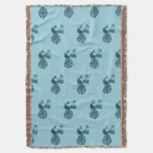 Romantischer blauer Pfau Decke (Vorderseite Vertikal)