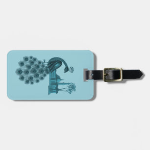 Romantischer blauer Pfau Gepäckanhänger
