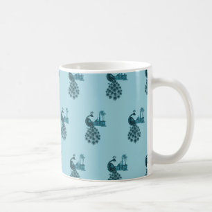 Romantischer blauer Pfau Kaffeetasse
