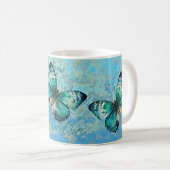 Romantischer Blauer Schmetterling Kaffeetasse (VorderseiteRechts)