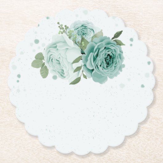 Romantischer blauer Untersetzer (Vorderseite)