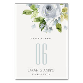 ROMANTISCHER, BLAUER WASSERFARBTISCH TISCHNUMMER