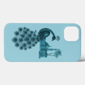 Romantischer Blaupfau Case-Mate iPhone Hülle (Rückseite (Horizontal))