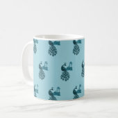 Romantischer Blaupfau Kaffeetasse (Vorderseite Links)