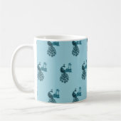 Romantischer Blaupfau Kaffeetasse (Links)