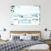 Romantischer Blick auf den Comer See Leinwanddruck (Insitu (Schlafzimmer))
