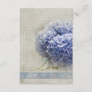 Romantischer Blue Hydrangeas Wedding RSVP Karte