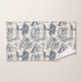 Romantischer Blue Toile de Jouy im französischen L Badhandtuch Set (Handtuch)