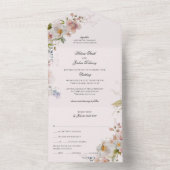 Romantischer Blumen-Frühlingslook All In One Einladung (Innen Boden)