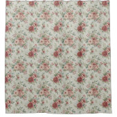 Romantischer Blumen-Vorhang, pastellfarbener Vinta Duschvorhang (Vorderseite)