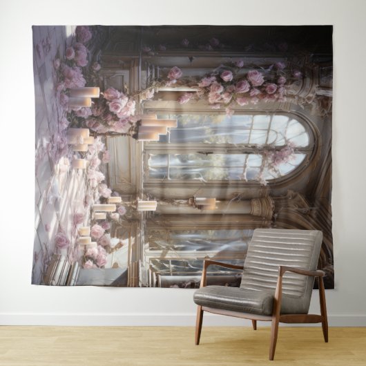 Romantischer Blumenarm Wandteppich (Beispiel (Horizontal))