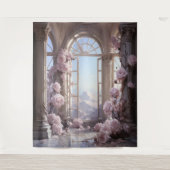 Romantischer Blumenarm Wandteppich (Vorderseite)