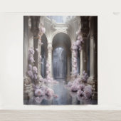 Romantischer Blumenarm Wandteppich (Vorderseite)