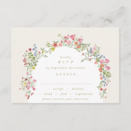 Romantischer Blumenbogen Digitale Hochzeit RSVP Einladung