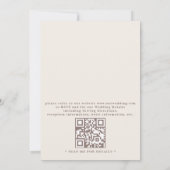 Romantischer Blumenbogen Elegant Chic QR-Code Hoch Einladung (Rückseite)