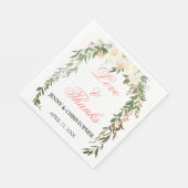 Romantischer Blumenbogen Hochzeitspapier Napkin Serviette (Ecke)