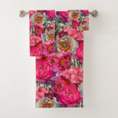 Romantischer Blumengarten Badhandtuch Set (Insitu)