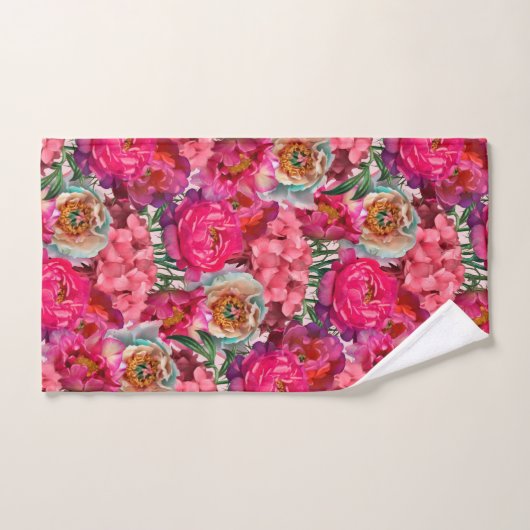 Romantischer Blumengarten Badhandtuch Set (Handtuch)