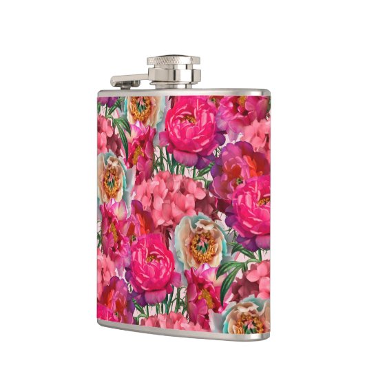 Romantischer Blumengarten Flachmann (Links)