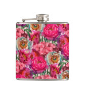 Romantischer Blumengarten Flachmann (Vorderseite)