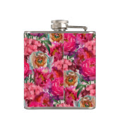 Romantischer Blumengarten Flachmann (Rückseite)