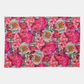 Romantischer Blumengarten Geschirrtuch (Horizontal)