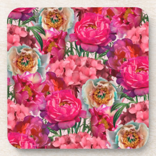 Romantischer Blumengarten Getränkeuntersetzer