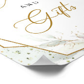 Romantischer Blumengarten - Goldkarten und Geschen Poster (Ecke)