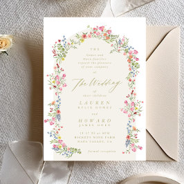 romantischer Blumengarten Hochzeit Einladung