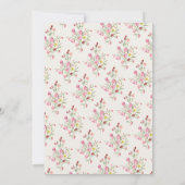 romantischer Blumengarten Hochzeit Einladung (Rückseite)